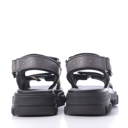 Gucci X SEGA Nappa Mesh Mens Aguru Sandals 8 Loess Black 5 of 10
