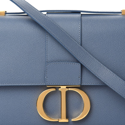 Christian Dior Grained Calfskin 30 Montaigne Flap Bag Blue 10 of 10