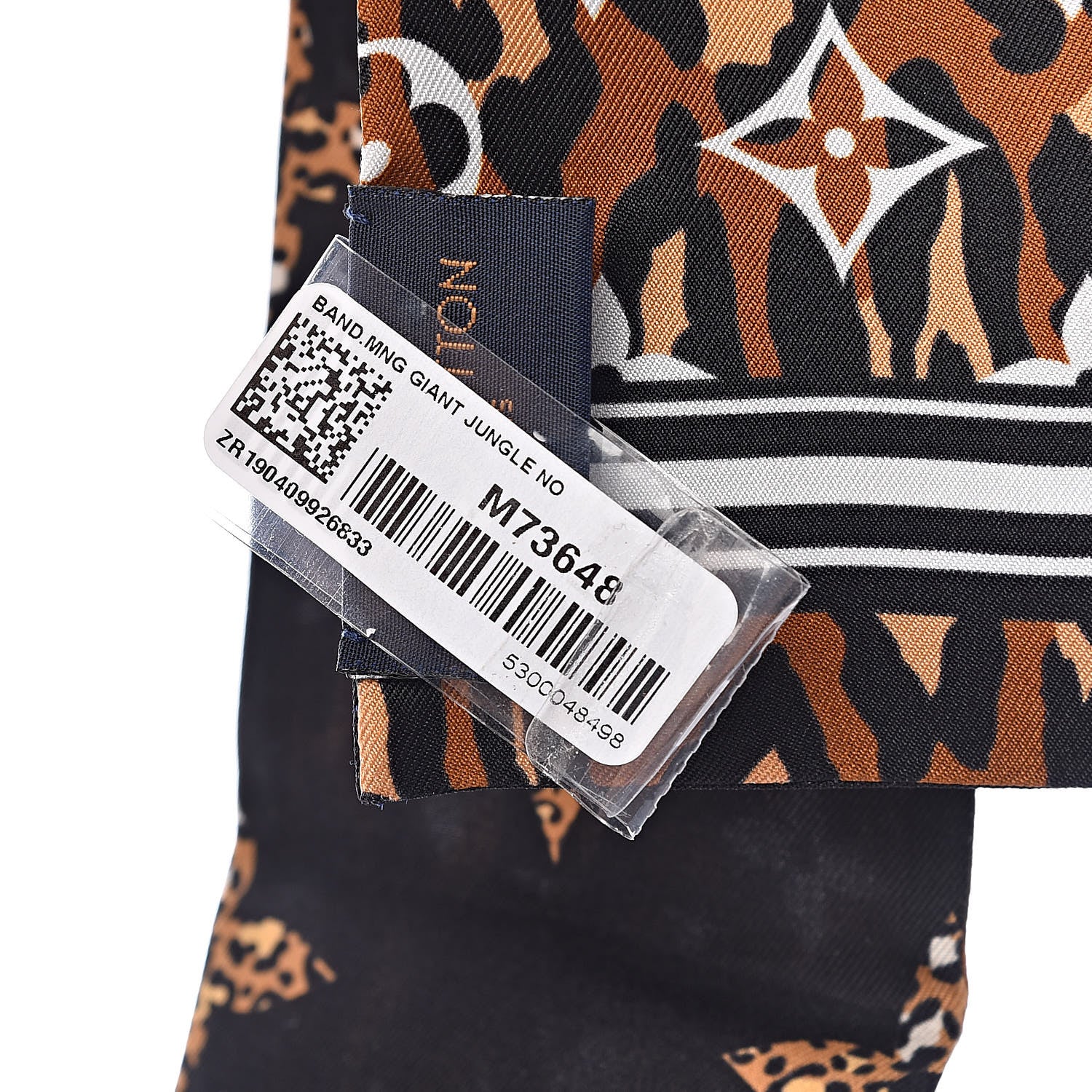 Louis Vuitton Silk Monogram Giant Jungle Bandeau Black 4 of 4