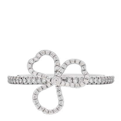 Tiffany Platinum Diamond Mini Open Paper Flowers Ring 54 7 1 of 6