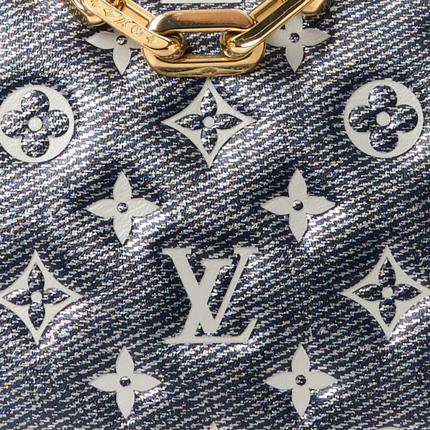 Louis Vuitton Lambskin Printed Monoglam Coussin PM Blue 10 of 12