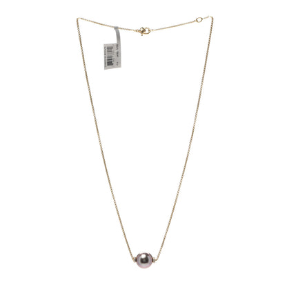 David Yurman 18K Yellow Gold Diamond Tahitian Pearl 11mm Solari Pendant Necklace 3 of 4
