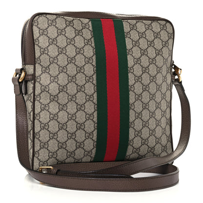 Gucci GG Supreme Monogram Web Medium Ophidia Messenger Bag Brown 3 of 11