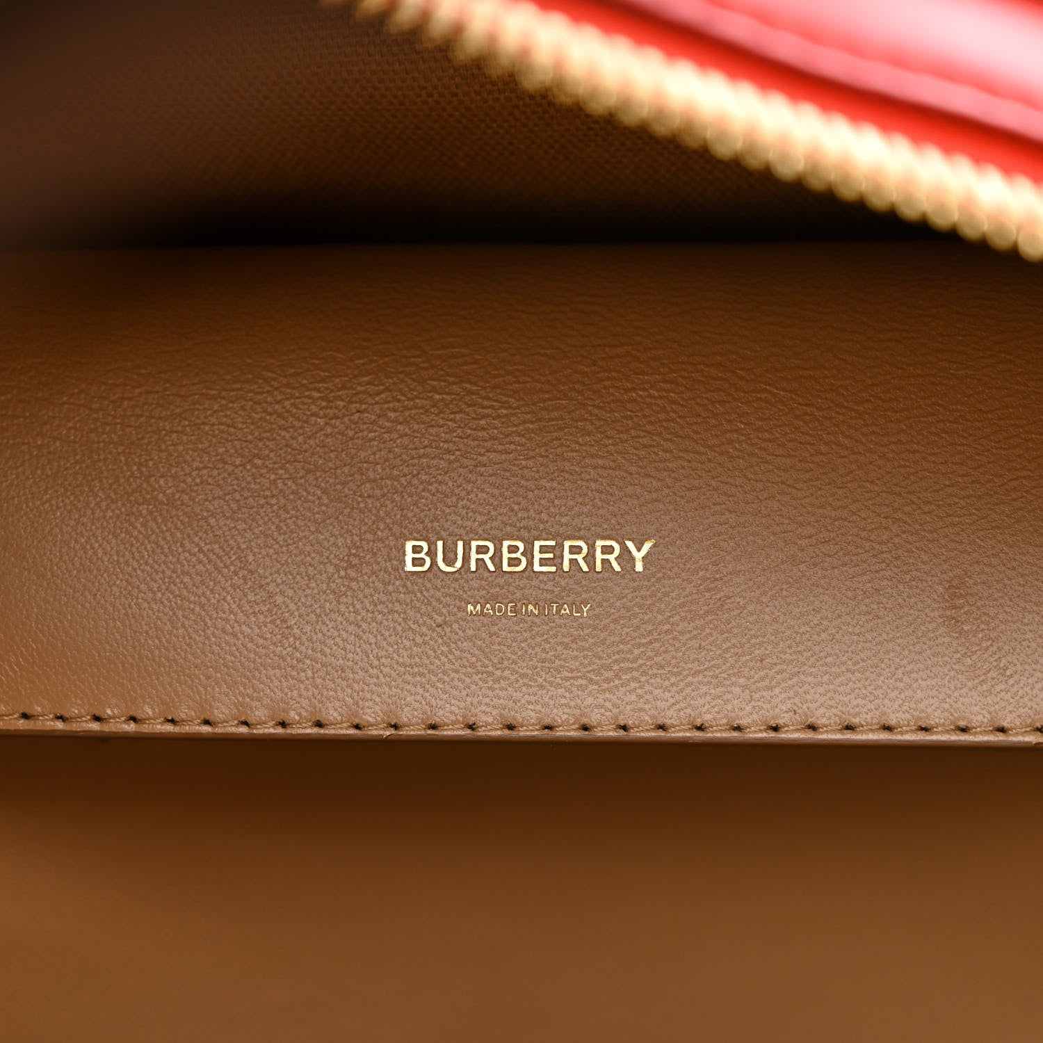 Burberry Calfskin Canvas Medium Cube Bowling Bag Malt Brown 6 of 13
