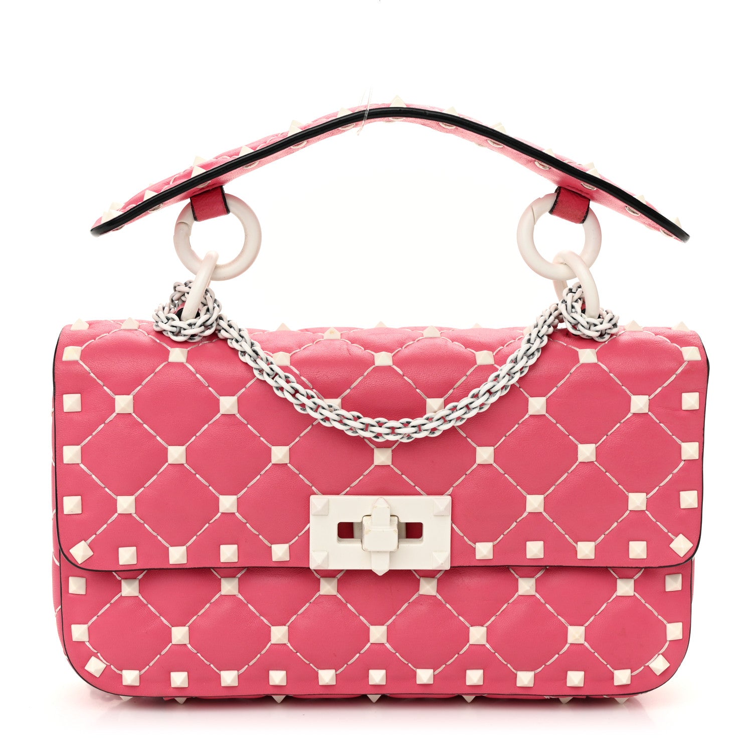 Valentino Garavani Lambskin Small Free Rockstud Spike Shoulder Bag Shadow Pink 1 of 11