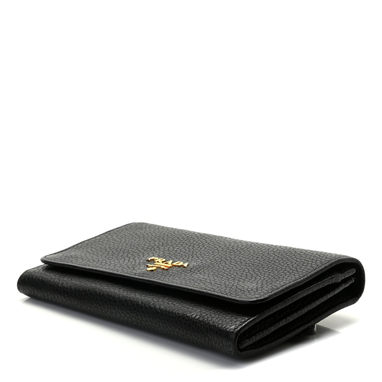 Prada Vitello Grain Wristlet Wallet Black 7 of 8