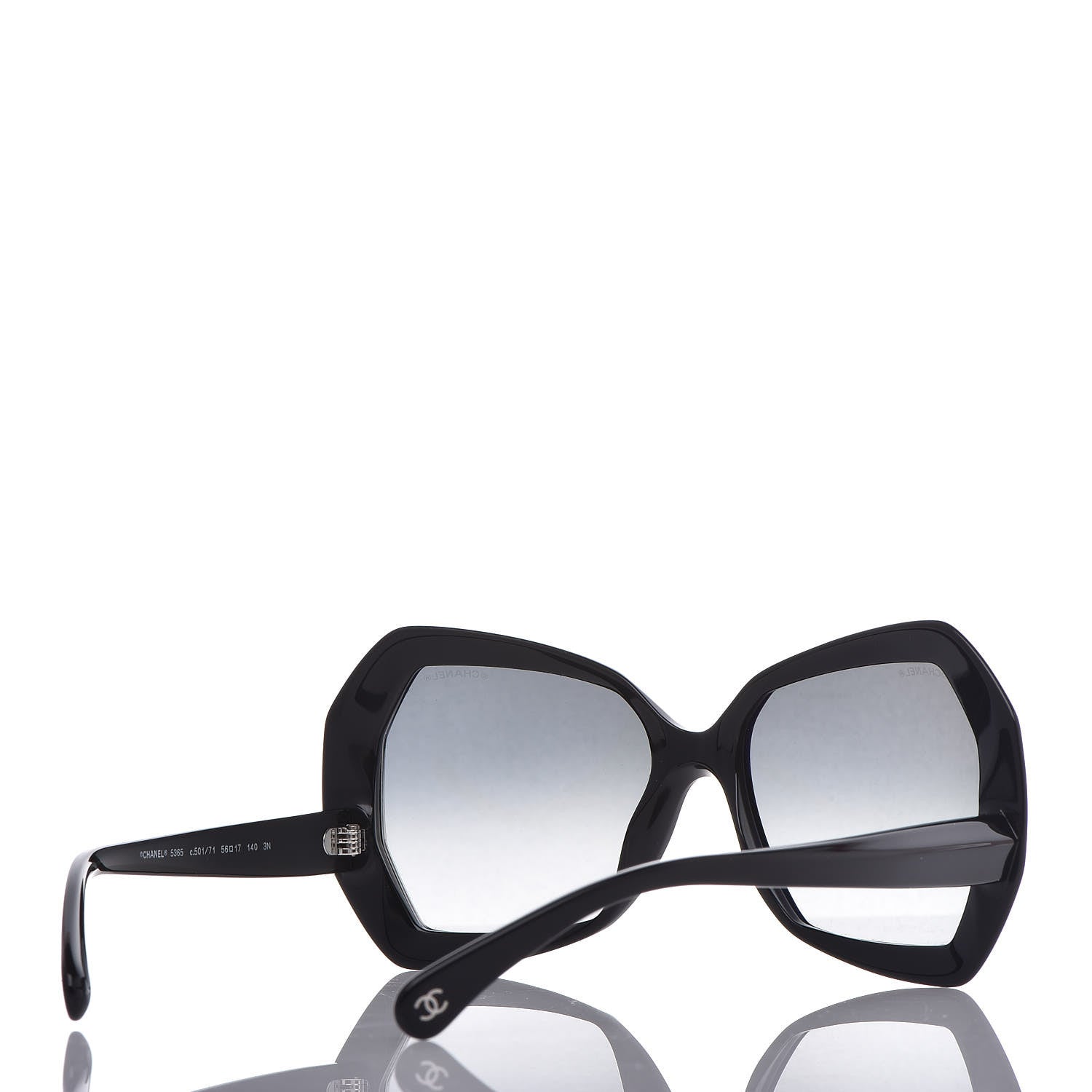 Chanel Acetate Oversized Sunglasses 5365 Black 4 of 7