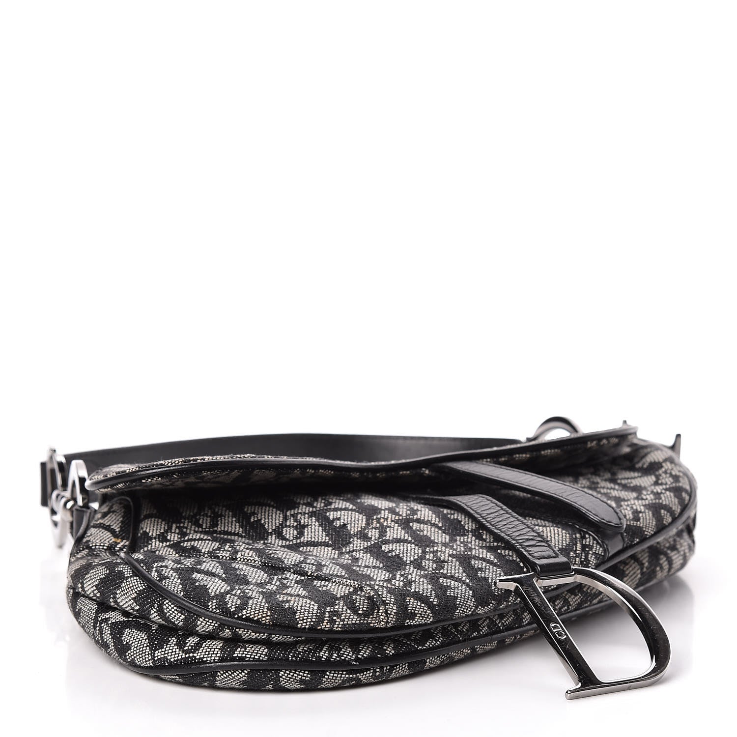 Christian Dior Monogram Saddle Bag Black 4 of 14