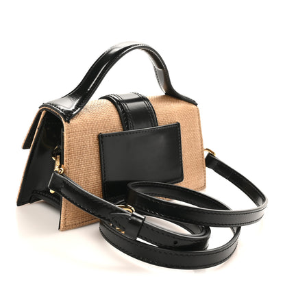 Jacquemus Raffia Smooth Calfskin Le Bambino Ivory Black 3 of 9