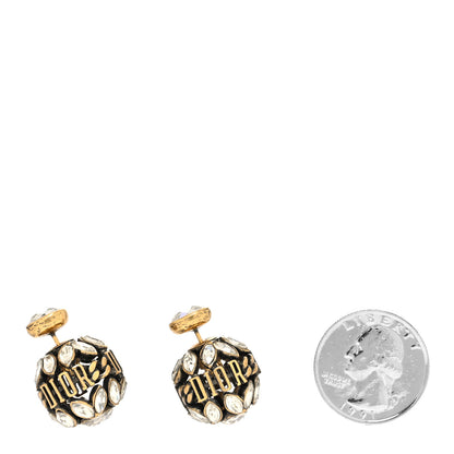 Christian Dior Crystal Dior Tribales Earrings Gold 2 of 4