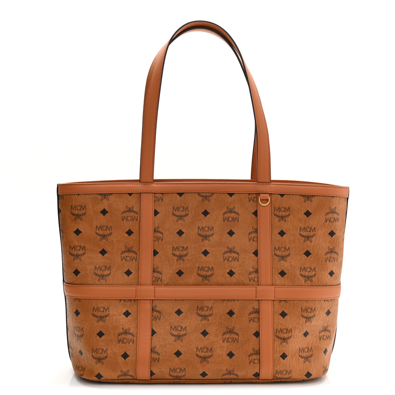 MCM Visetos Nappa Medium Aren Tote Cognac 1 of 11
