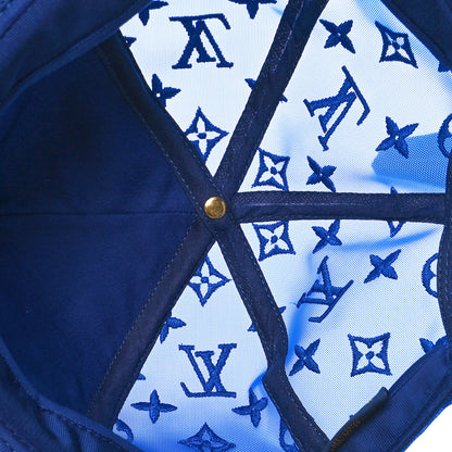 Louis Vuitton Mesh Embroidered Everyday LV Cap 58 Blue 7 of 10