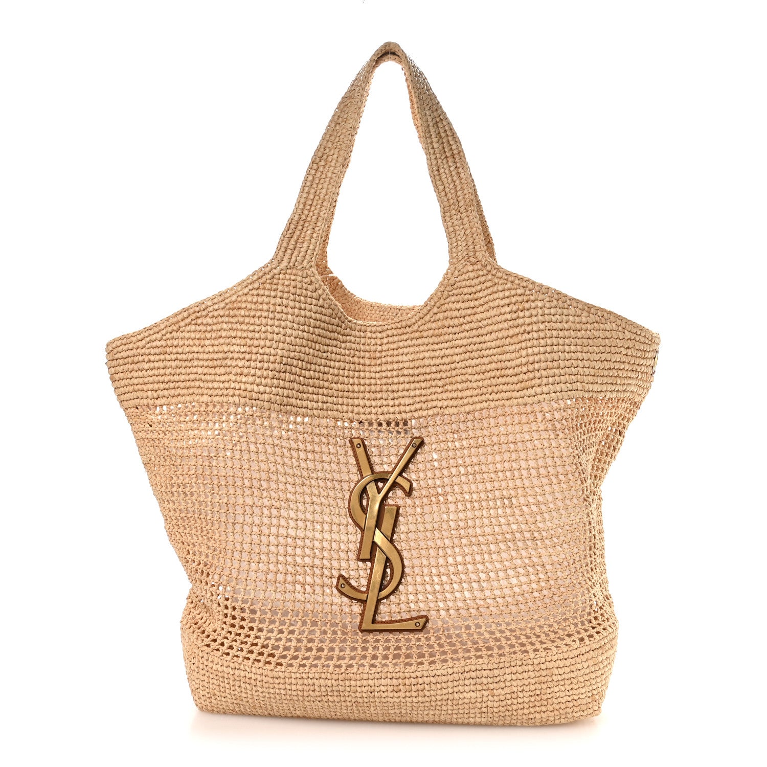 Saint Laurent Raffia Icare Shopping Tote Natural 1 of 10