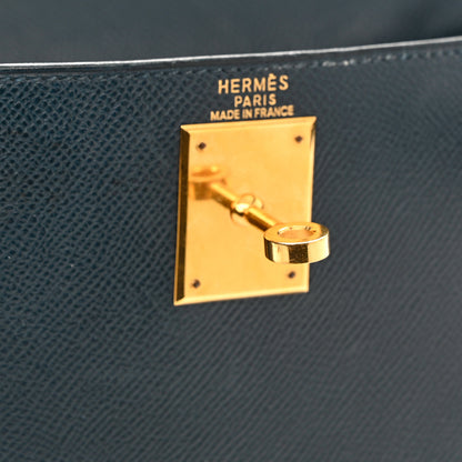 Hermes Courchevel Kelly Sellier 28 Bleu Marine 6 of 18