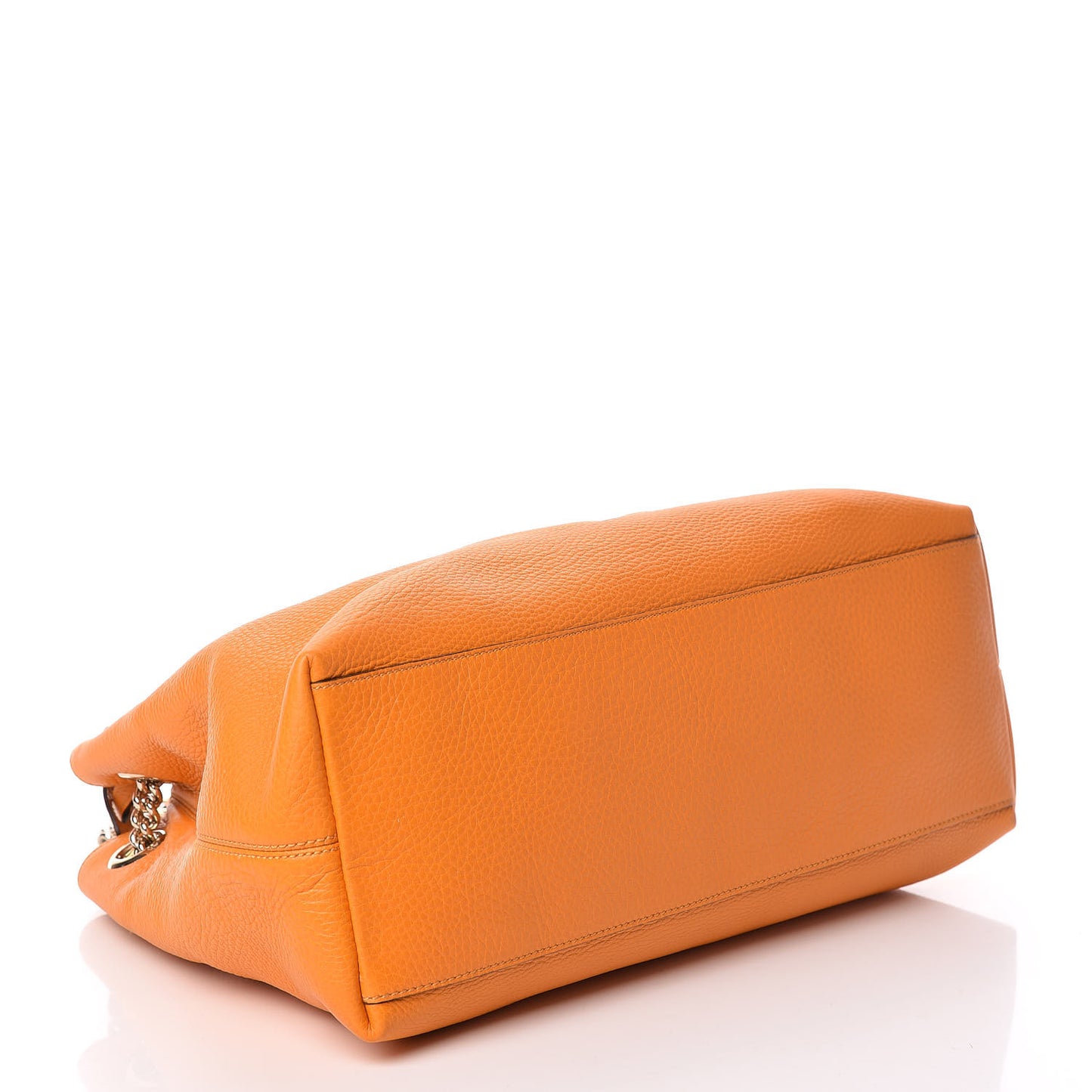 Pebbled Calfskin Medium Soho Chain Shoulder Bag Curcuma