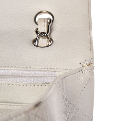 Chanel Caviar Quilted Maxi Single Flap White 12 of 16