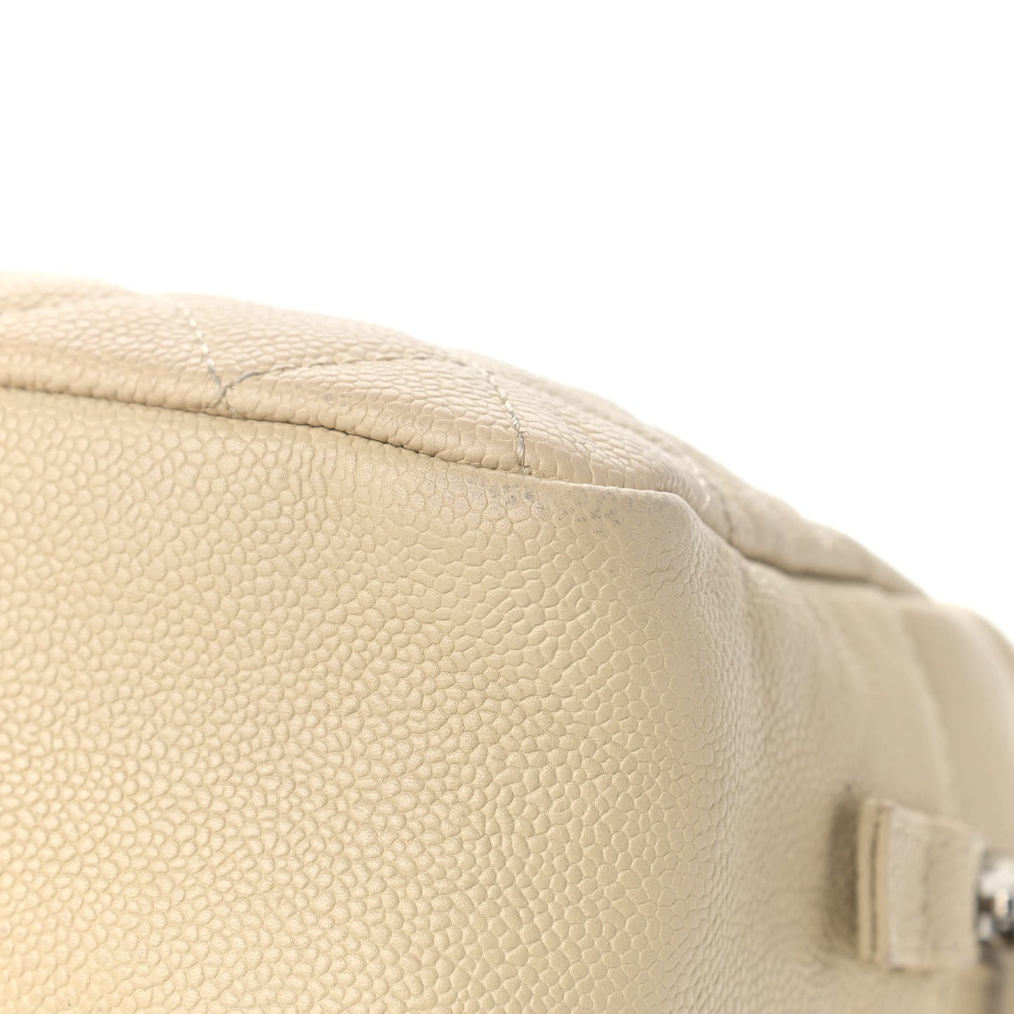 Caviar Quilted Jumbo Easy Flap Beige