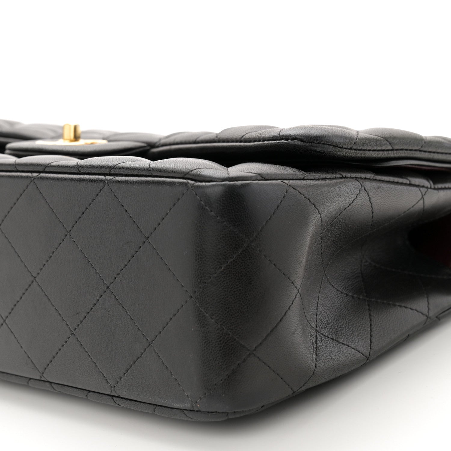 Chanel Lambskin Quilted Jumbo Double Flap Black 10 of 12