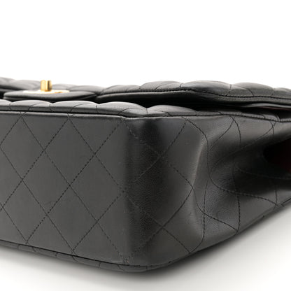 Chanel Lambskin Quilted Jumbo Double Flap Black 10 of 12