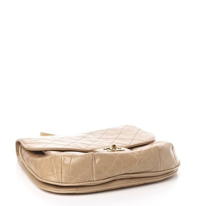 Chanel Glazed Calfskin Quilted Medium Bubble CC Flap Beige 4 of 14