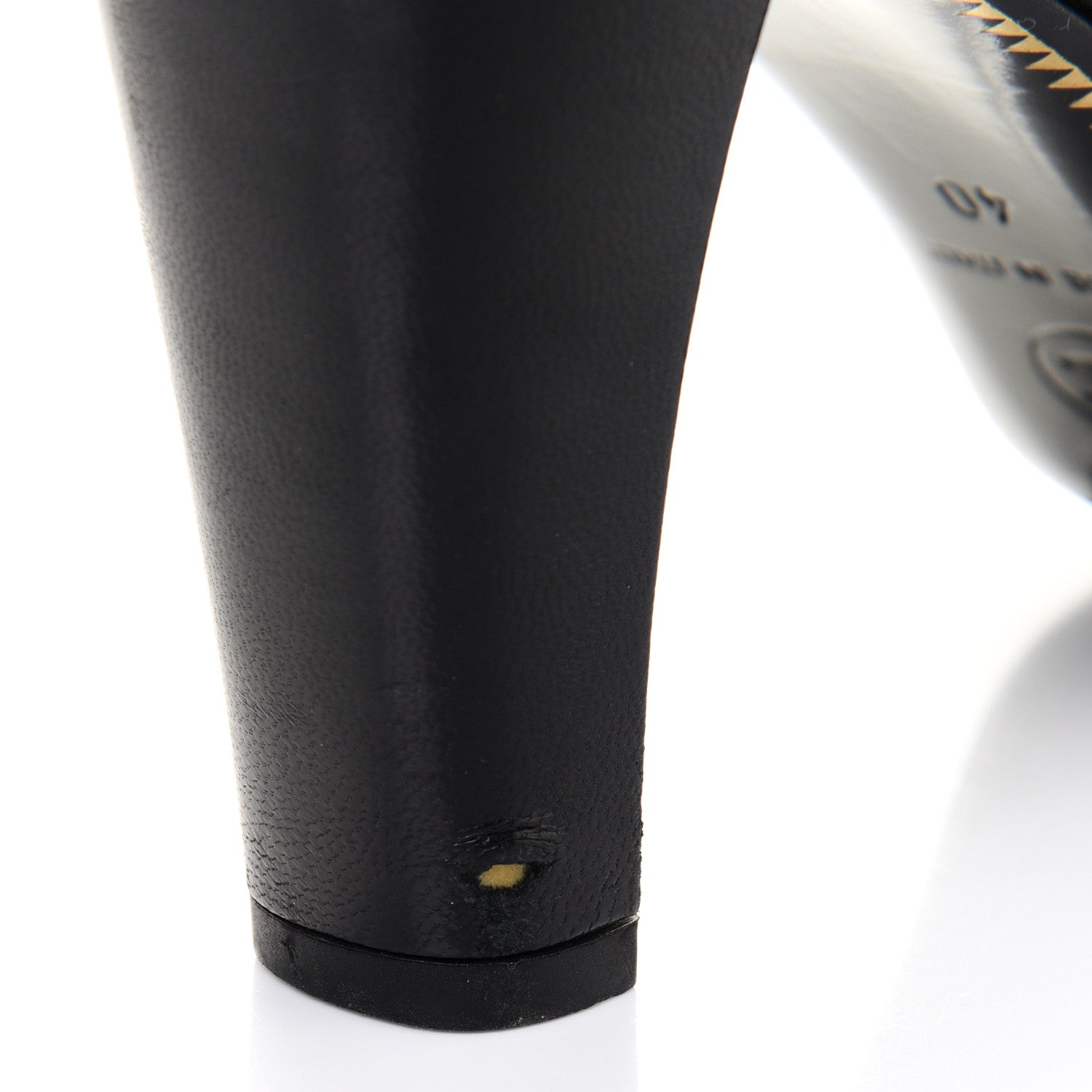 Chanel Lambskin Suede Cap Toe Short Ankle Boots 40 Black 11 of 11