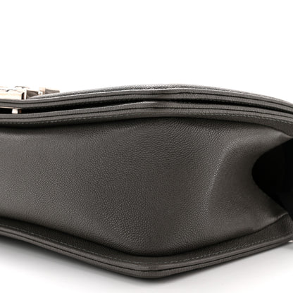 Chanel Caviar Quilted Medium Boy Flap Grey 10 of 11