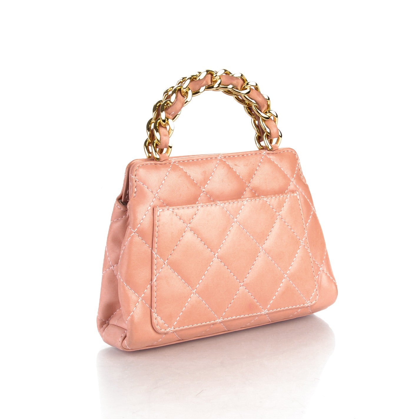 Lambskin Quilted Small Kelly Bag Pink