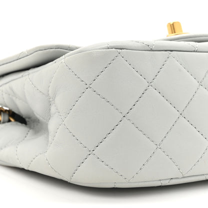 Chanel Lambskin Quilted Mini Pearl Crush Flap Light Grey 10 of 10