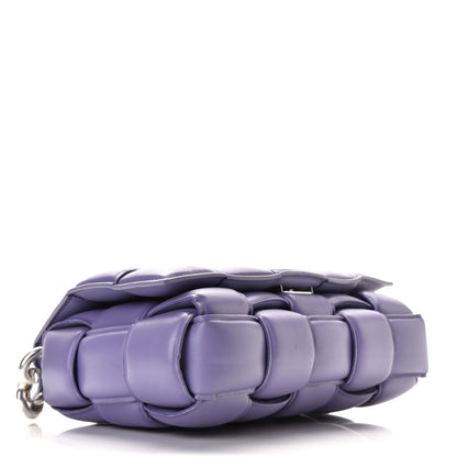 Bottega Veneta Lambskin Maxi Intreccio Padded Chain Cassette Crossbody Bag Lavender 3 of 10