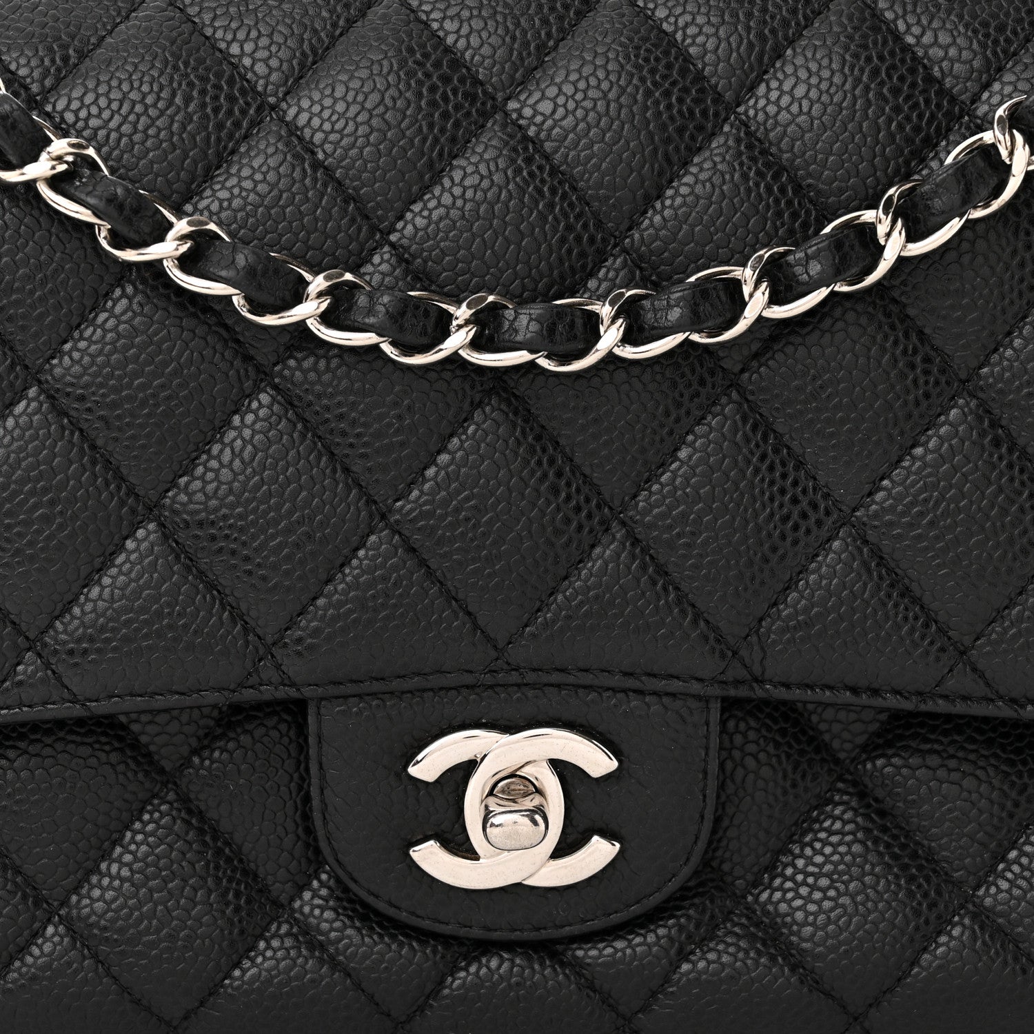 Chanel Caviar Quilted Medium Double Flap Black 8 of 10