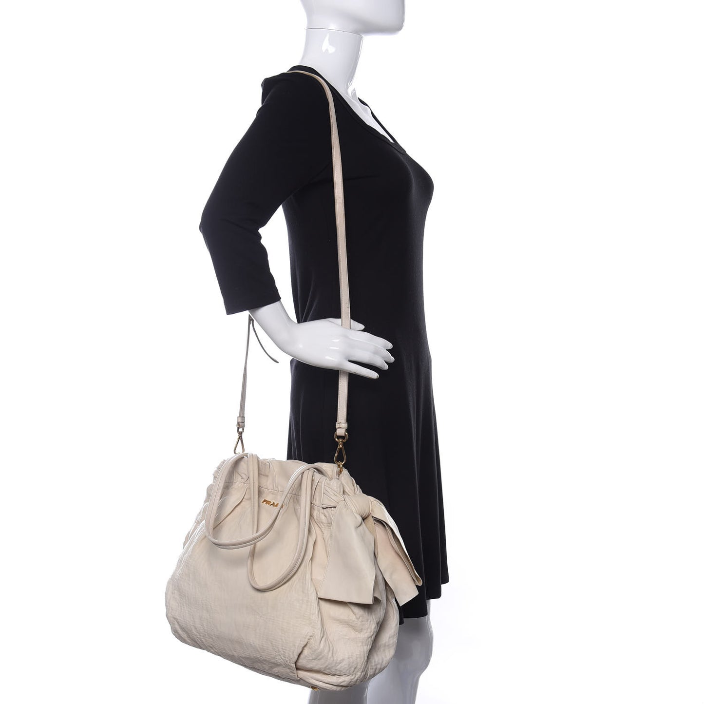 Nappa Bow Tote White