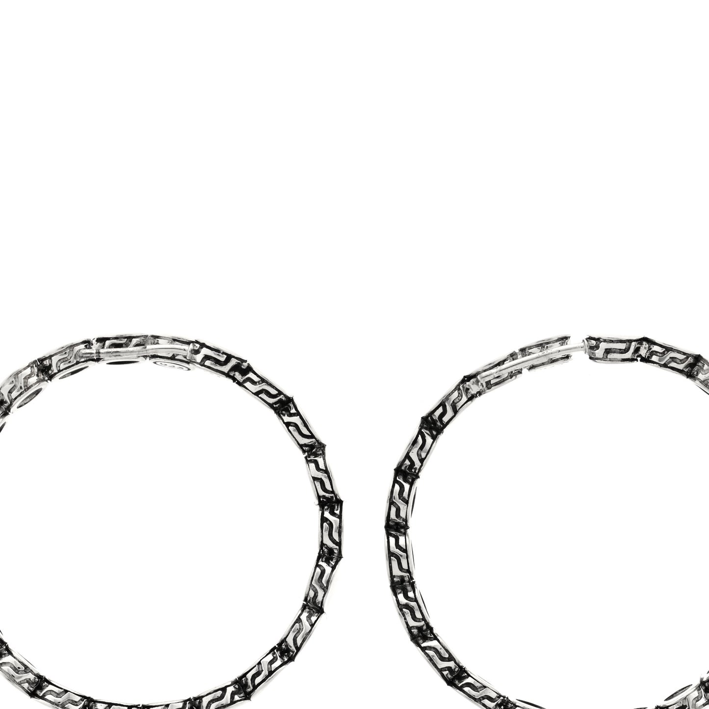 Sterling Silver Dot Hoop Earrings