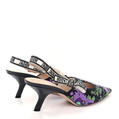 Christian Dior Canvas Embroidered Indian J'Adior Slingback 65mm Pumps 40.5 Multicolor 4 of 8
