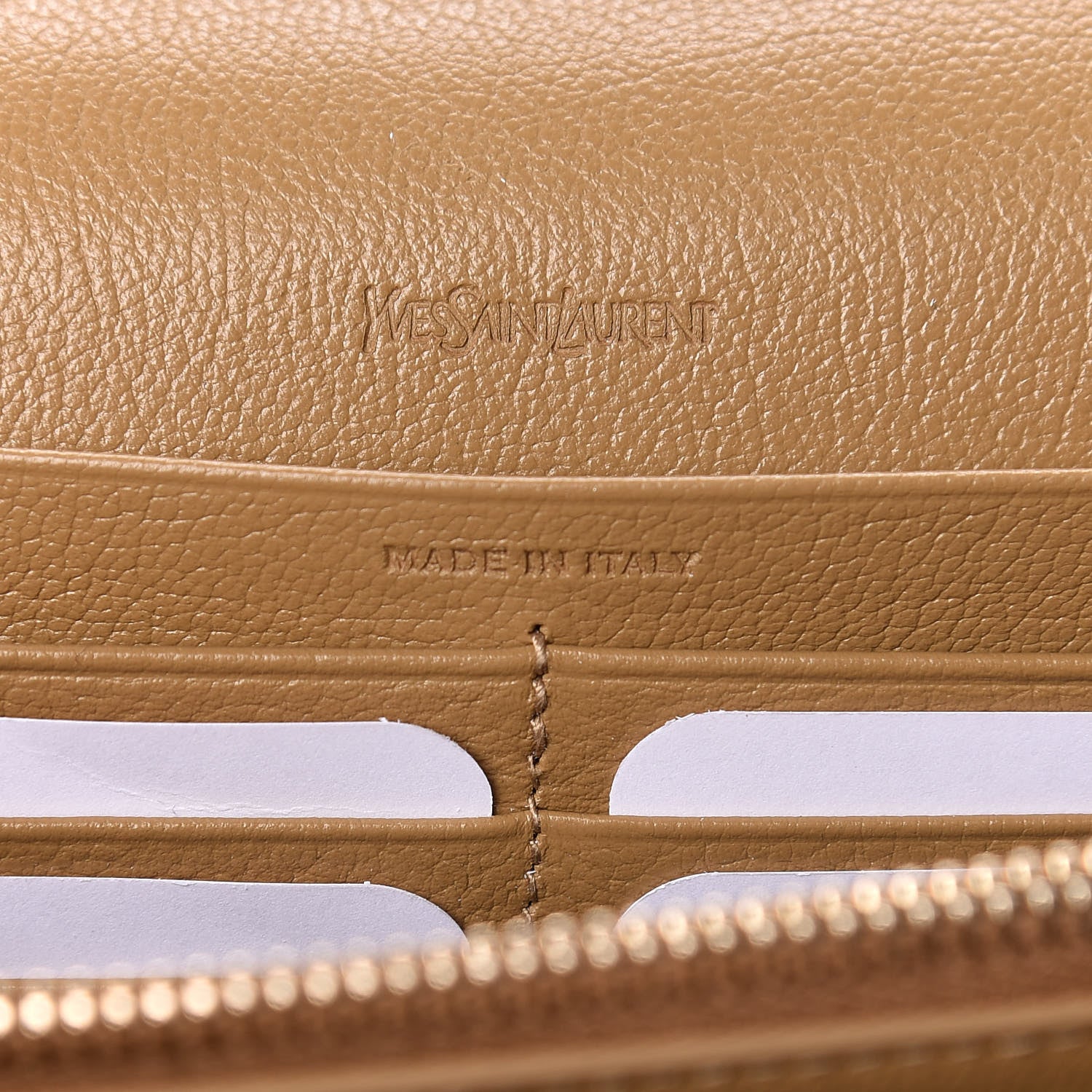 Saint Laurent Calfskin Belle de Jour Chain Clutch Beige 9 of 11