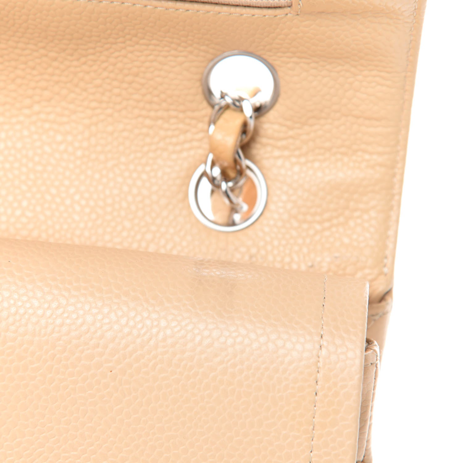Chanel Caviar Quilted Medium Double Flap Beige Clair 13 of 17