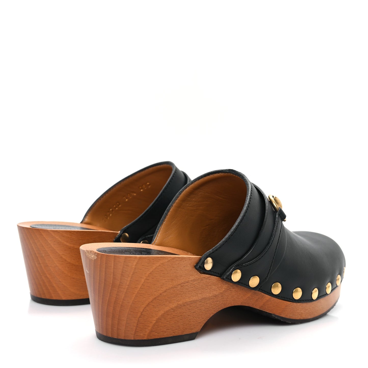 Calfskin Horsebit Clogs 39.5 Black