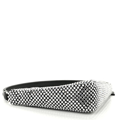 Prada Satin Crystal Triangle Pouch Cristal 4 of 11