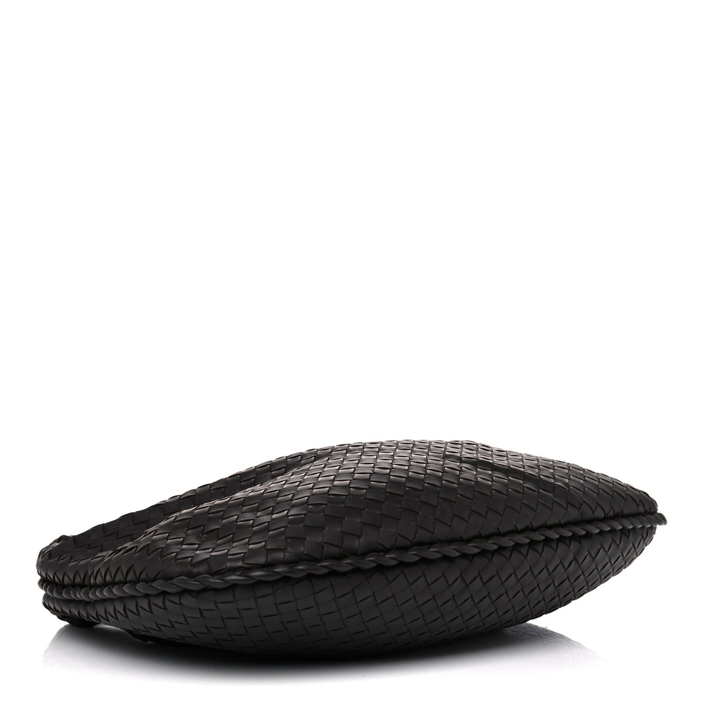 Nappa Intrecciato Small Veneta Hobo Ebano