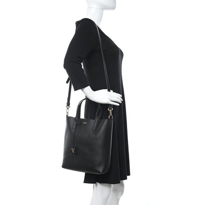 Versace Calfskin Virtus Tote Bag Black 2 of 10