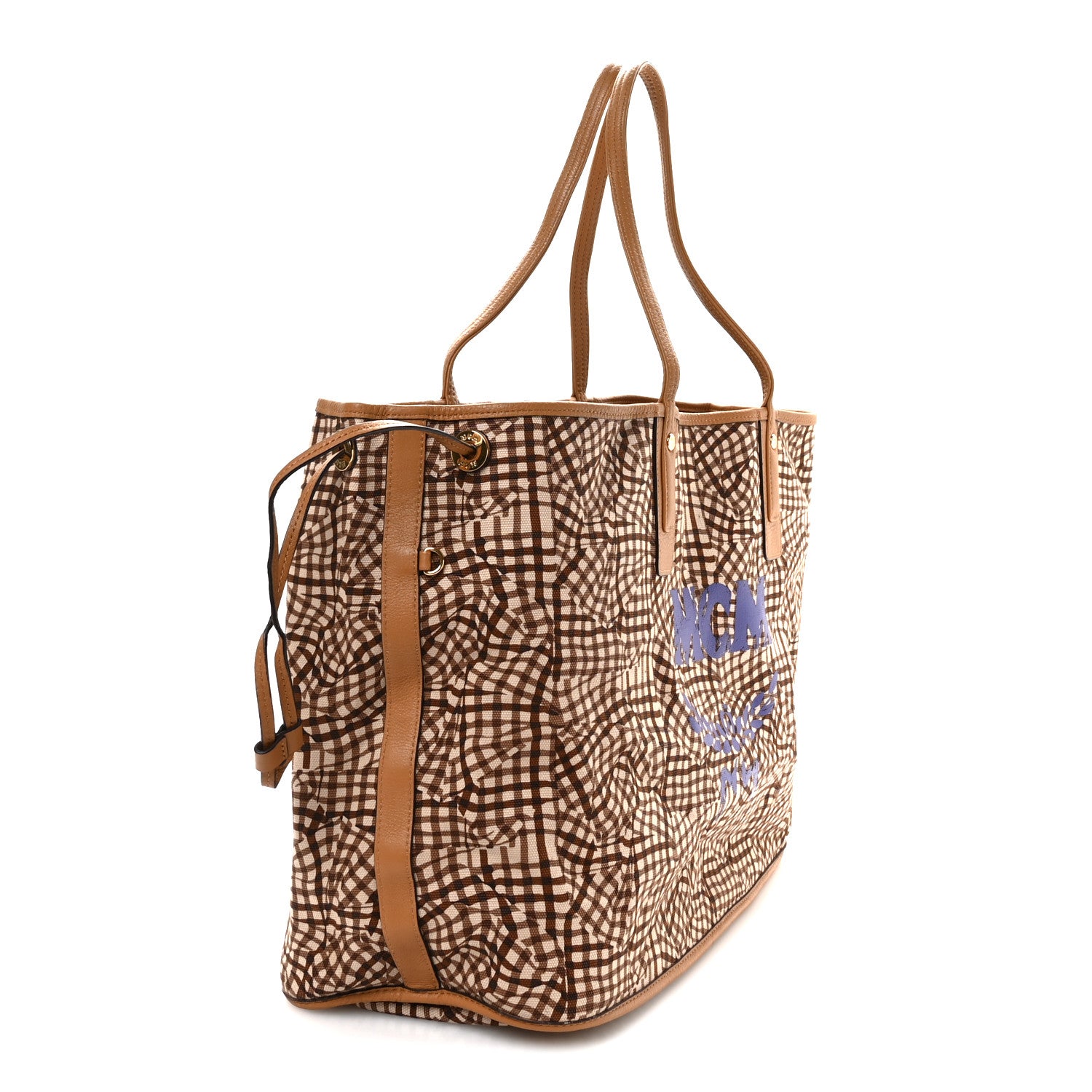 MCM Visetos Large Liz Reversible Shopper Tote Cognac 5 of 16