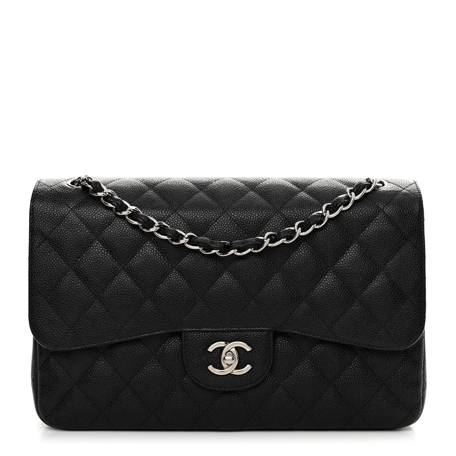 Chanel Caviar Quilted Jumbo Double Flap Black 1 of 13