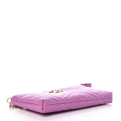 Gucci Calfskin Matelasse Mini GG Marmont Chain Bag Candy Mousse 4 of 11