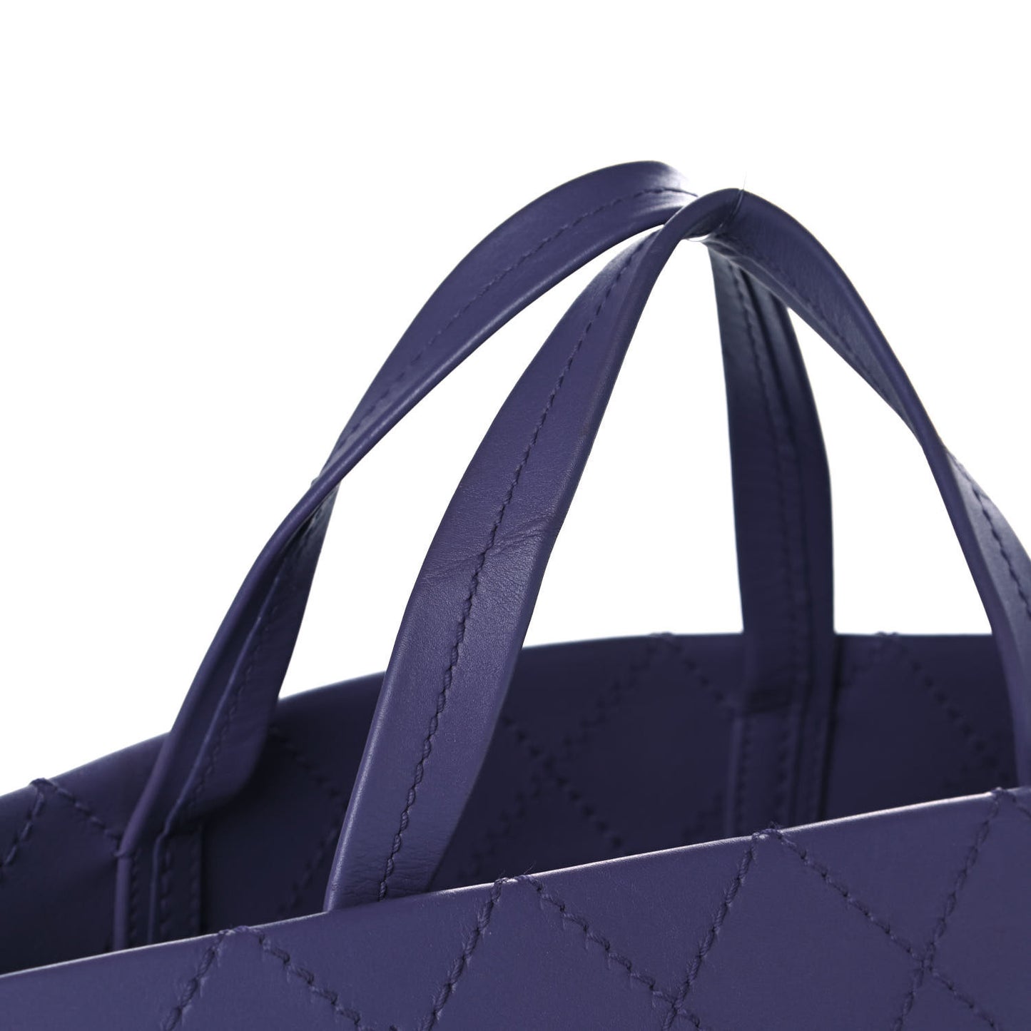 Calfskin CC Pocket Tote Purple