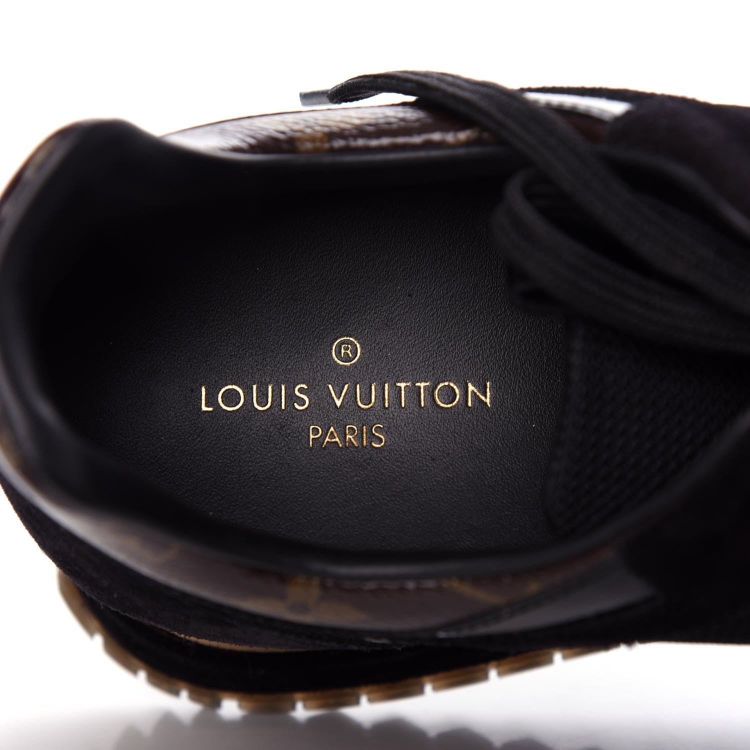 Louis Vuitton Suede Monogram Run Away Sneakers 37.5 Black 8 of 10