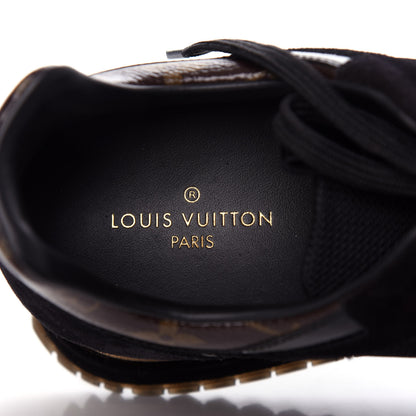 Louis Vuitton Suede Monogram Run Away Sneakers 37.5 Black 8 of 10
