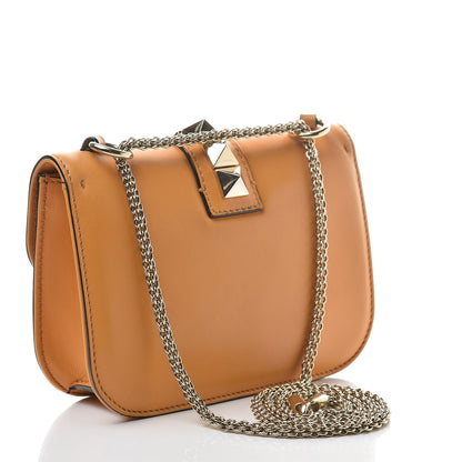 Valentino Garavani Vitello Small Glam Lock Rockstud Flap Mandarin Sorbet 3 of 10