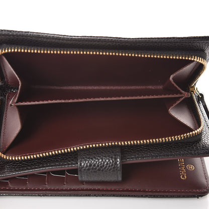 Chanel Caviar Quilted Zipped Pocket Wallet Black 6 of 10