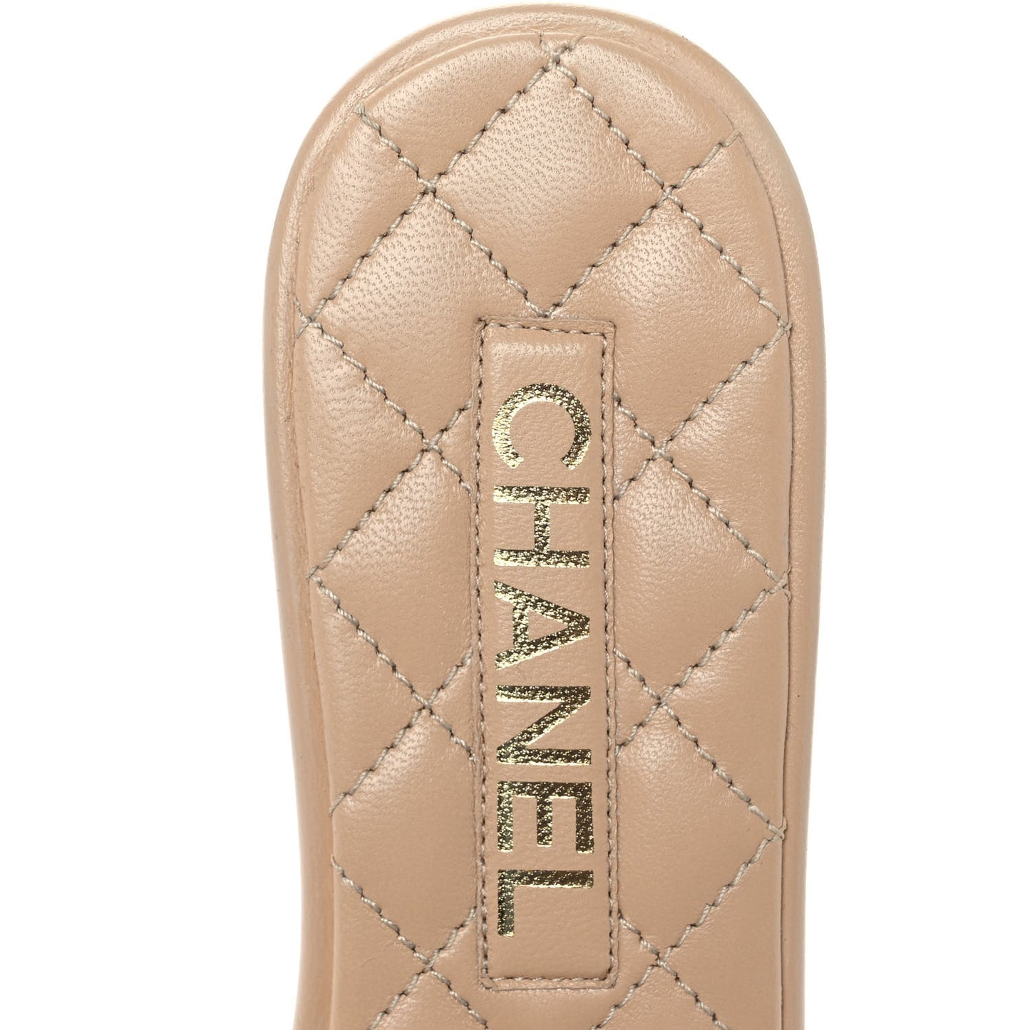 Lambskin Quilted CC Turnlock Sandals 38 Beige