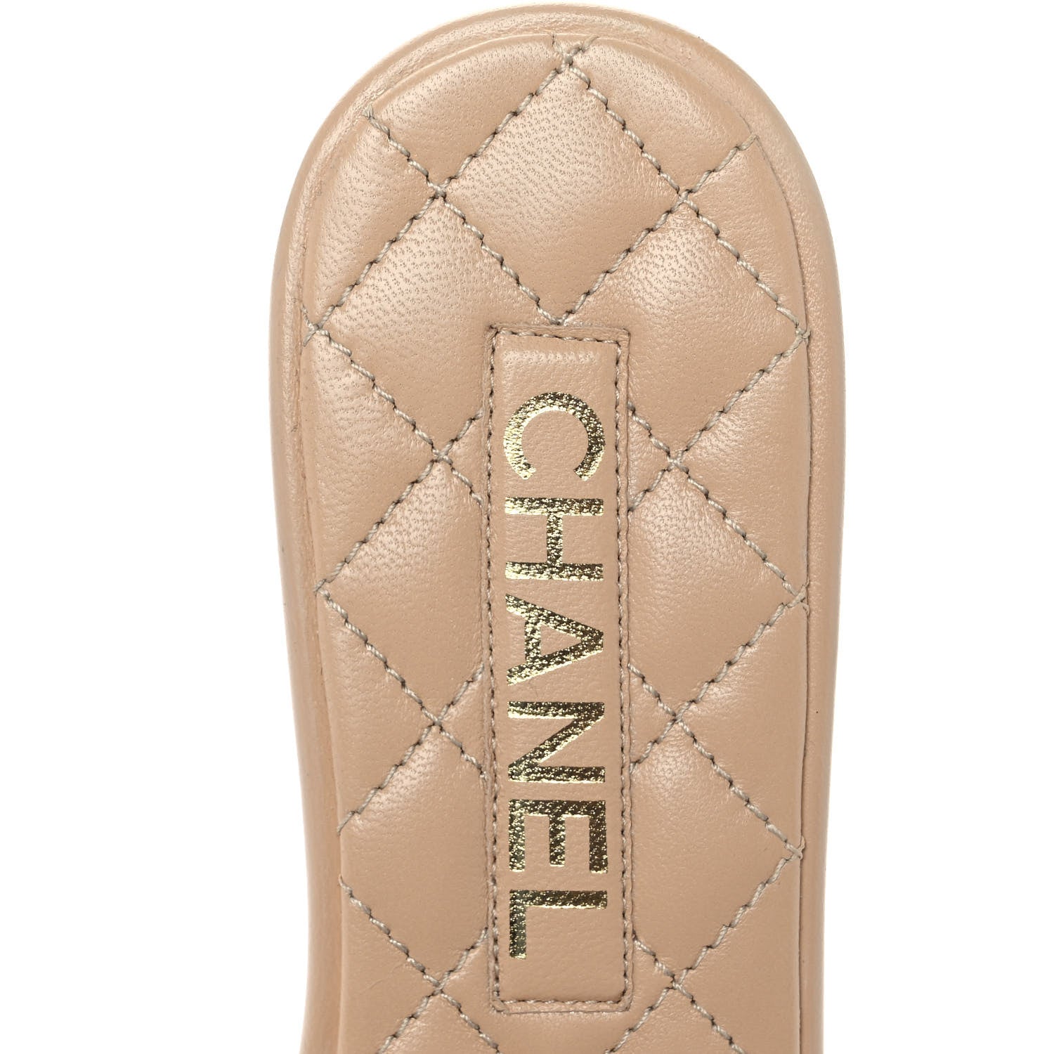 Chanel Lambskin Quilted CC Turnlock Sandals 38 Beige 7 of 9