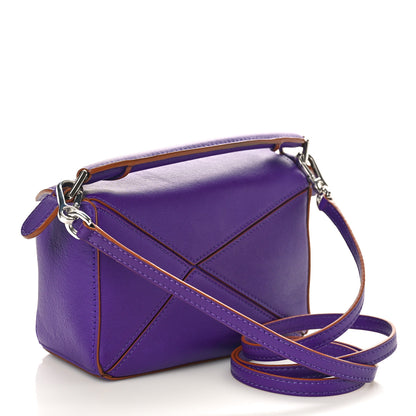 Loewe Calfskin Mini Puzzle Bag Purple Cognac 2 of 8